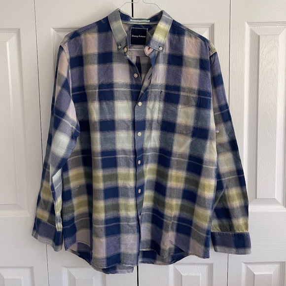 EUC -- Tommy Bahama Mens Long Sleeve Button Down Casual Shirt - L - Picture 1 of 4